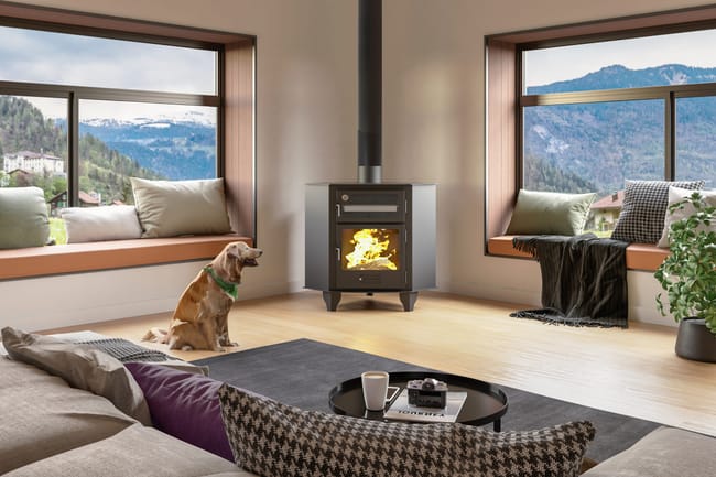 Estufa de Leña con Horno Modelo AZUER